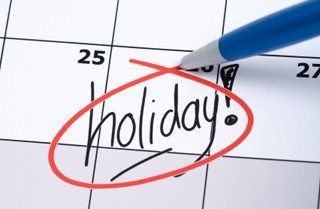 holiday in the calendar