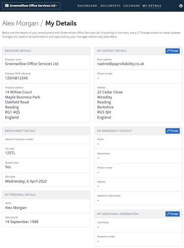 brightpay-employee-my-details satisfied customer while contacting payrollability